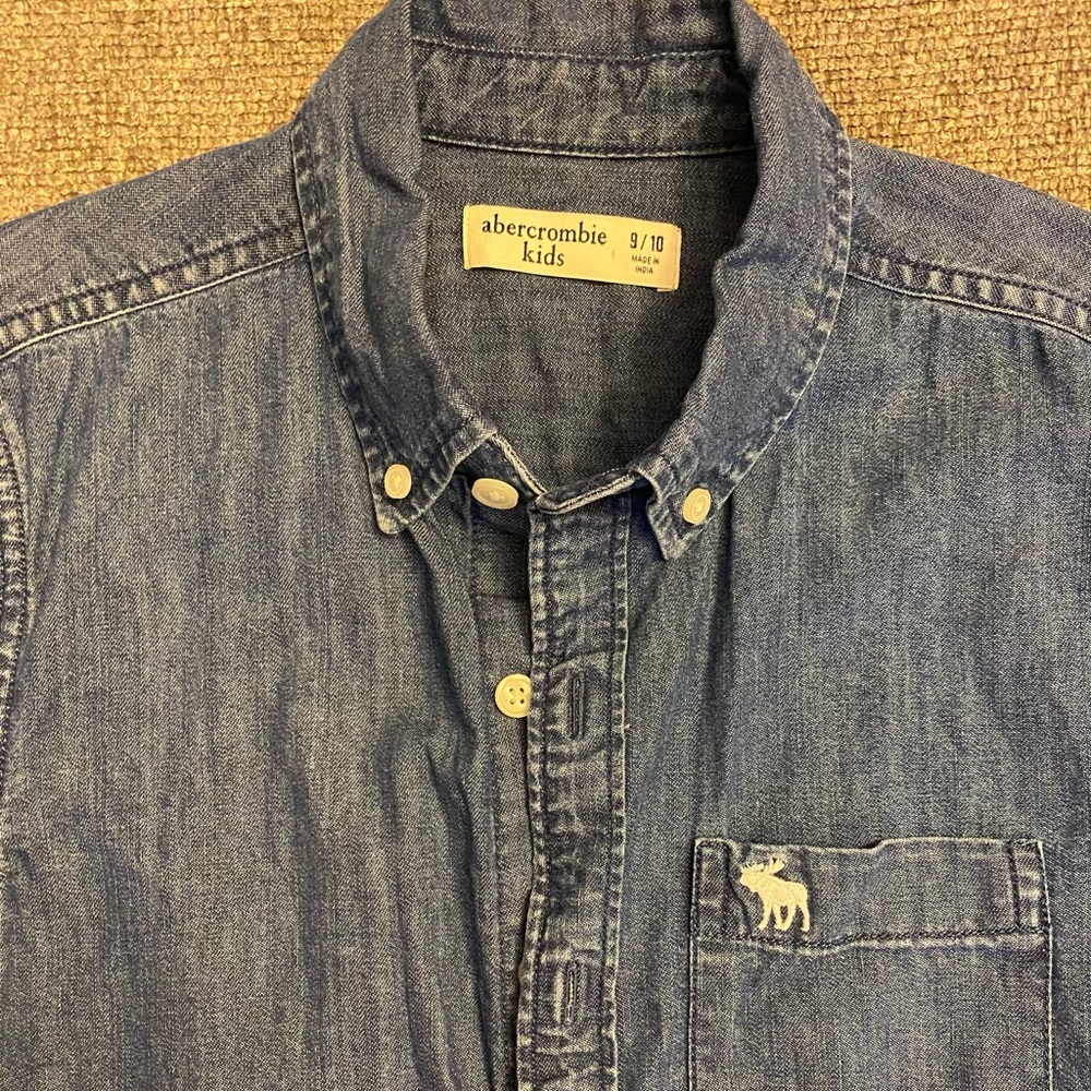 Abercrombie boys denim button down